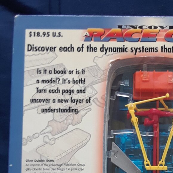Model Engine 'Uncover A Race Car' 3 Dimensional Book  RARE - Picture 10 of 12